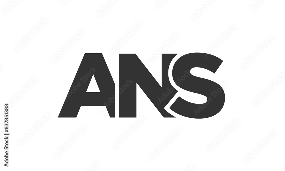 Fototapete ans logo design template with strong and modern bold text. initial based vector logotype featuring s
