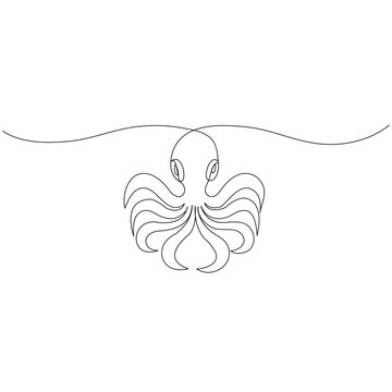 recommend clip art: Octopus   continuous one line drawing of outline vector illustration
                    