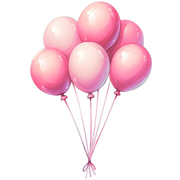 recommend clip art: pink balloons isolated 