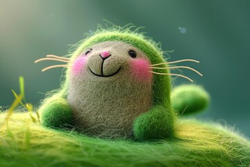  a very cute felt handmade sea lion