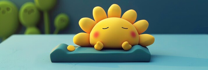  a very cute felt handmade sun