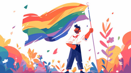 Obraz premium LGBT community flat art design