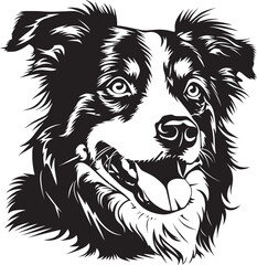 Australian Shepherd dog clipart, Australian Shepherd black vector