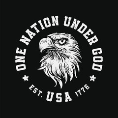 American eagle head vector t shirt design 