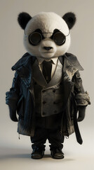 A panda in a chic fashion