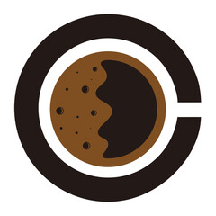 c for coffee artwork illustration good for t-shirt print