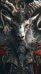 devil goat with intricate accessories