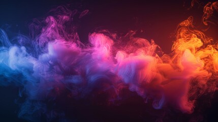 Obraz premium Colorful Red and Blue Smoke Clouds Against Dark Background