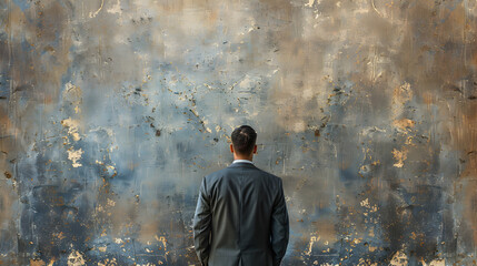 Photo realistic concept of a manager with project failure report symbolizing disappointment. Perfect for business and corporate ads in Photo Stock.