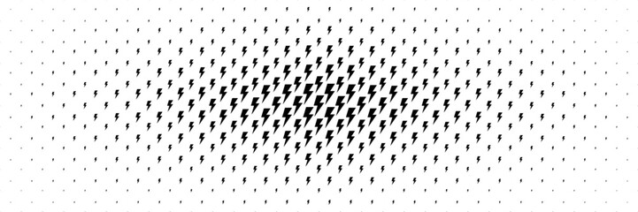 horizontal black thunderbolt spreading from center for pattern and background.