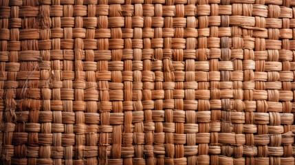 Explore the intricate texture of highdefinition woven rattan for a natural and rustic material background with an organic feel.