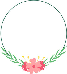 Frame with flowers icon