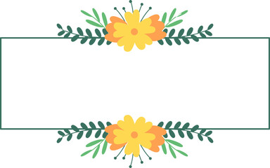 Frame with flowers icon