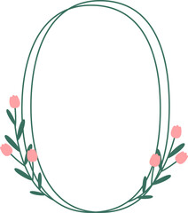 Fototapeta premium Frame with flowers icon