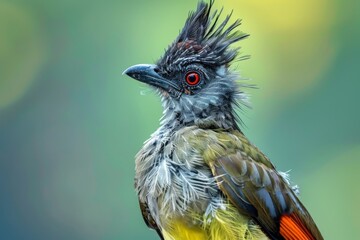 Scaly-breasted Bulbul , Beautiful bird in Thailand.