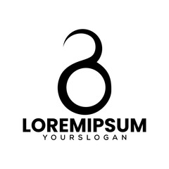 creative number 8 icon logo design