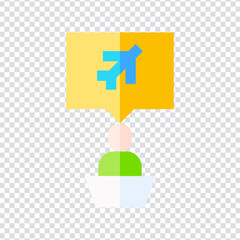 Fototapeta premium Nomad visa icon vector design. flat vector illustration. Pixel perfect 64 x 64. Vector illustration simple symbol in eps 10