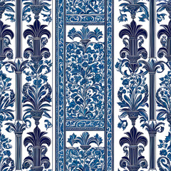 seamless floral pattern generative IA	