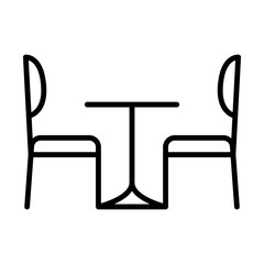 Coffee shop table icon