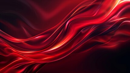 Obraz premium Abstract red background with smooth lines and curves, creating an elegant and modern design element.