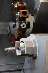 turret and tailstock of CNC machining center