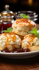 scone bread food photography background poster 