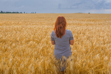 Girl in a wheat field