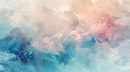 Fototapeta premium Dreamy Watercolor Splatters Abstract Background..