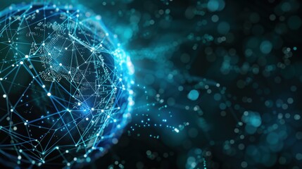 Fototapeta premium Global Business and Network Connections background image.