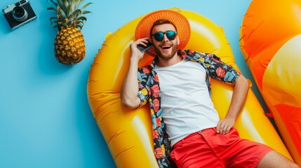 The Man on Yellow Inflatable