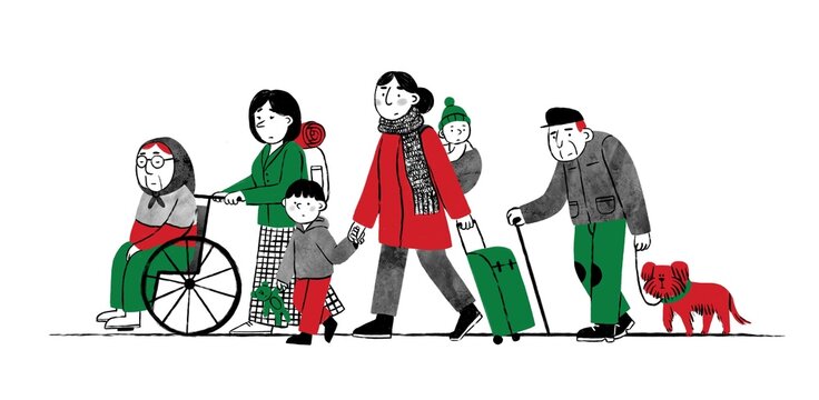 refugees leaving their country