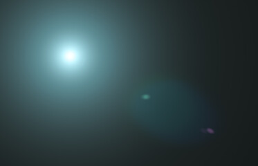 Lens flare glow light effect on black. image of rays blue light effects, overlays or flare isolated...