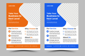 Corporate creative colorful business flyer template design set, abstract business flyer, vector template design or business poster template design Business Flyer Corporate Flyer Template Geometric,