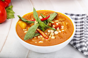 Asian spicy and sour vegetarian soup
