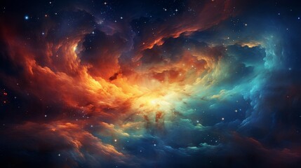 Galactic Fantasy Abstract Swirls of Stars and Space