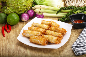 Vietnamese cuisine fried spring roll