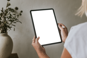 Digital tablet mockup png, designer drawing