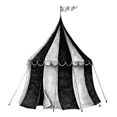 Hand drawn circus tent design element © Rawpixel.com