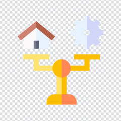 Remote job icon vector design. flat vector illustration. Pixel perfect 64 x 64. Vector illustration simple symbol in eps 10