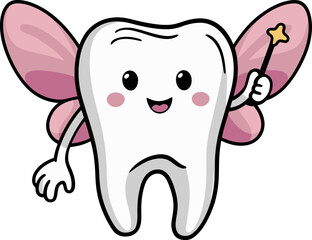 fairy tooth cartoon illustration