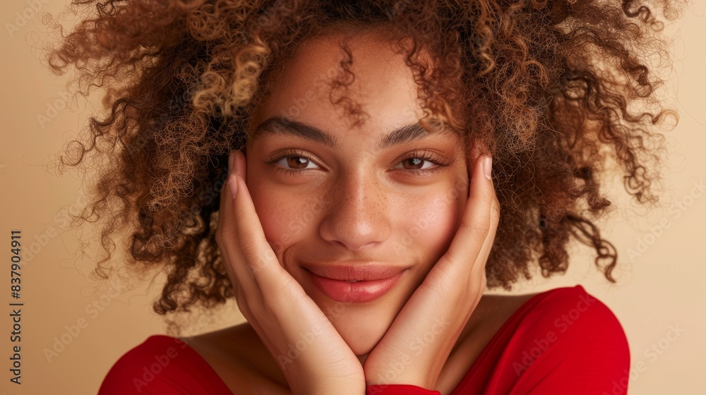 Canvas Prints the woman with curly hair