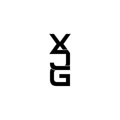 xjg lettering initial monogram logo design