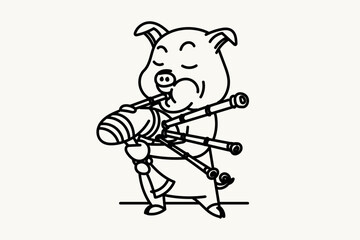 animal logo and illustration design template editable and high resolution image vector