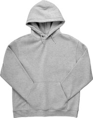 Heather  unfolded hoodie mockup, png, front view