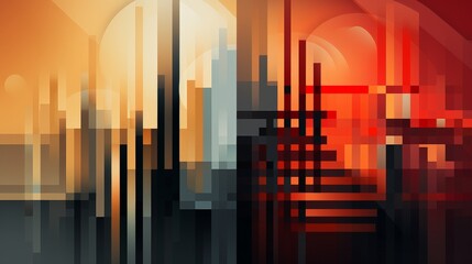 Urban Geometric Grid in Modern Abstract Background