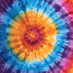 Obraz premium Abstract festive colorful background, Bright round Tie Dye pattern illustration.