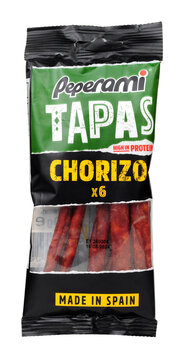 Peperami tapas chorizo mini snack air dried pork salamis in a 50g pack