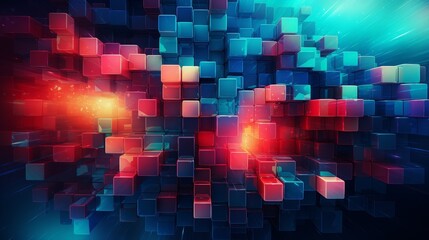 Pixelated Abstract Background with Retro Vibes