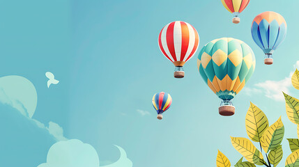 Hot air balloon, a tour to admire nature above ground at height
