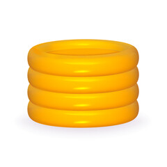 3d coin gold stack vector illustration isolated. Money yellow pile. Game coin tower.
